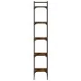 Bookcase with 5 smoked oak wood shelves 35x30x174 cm by , Bookcases and shelves - Ref: Foro24-838855, Price: 56,79 €, Discoun...