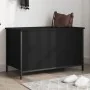 Engineered wood storage bench in black, 80x42.5x50 cm by , Benches for halls and storage - Ref: Foro24-839013, Price: 71,51 €...