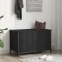 Engineered wood storage bench in black, 80x42.5x50 cm by , Benches for halls and storage - Ref: Foro24-839013, Price: 71,51 €...