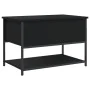 Bank mit Stauraum aus schwarzem Ingenieurholz 70x42,5x47 cm. von , Bänke für Hallen und Lager - Ref: Foro24-839018, Preis: 55...