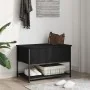 Engineered wood storage bench in black, 70x42.5x47 cm by , Benches for halls and storage - Ref: Foro24-839018, Price: 55,10 €...
