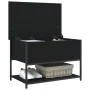 Bank mit Stauraum aus schwarzem Ingenieurholz 70x42,5x47 cm. von , Bänke für Hallen und Lager - Ref: Foro24-839018, Preis: 55...