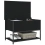 Engineered wood storage bench in black, 70x42.5x47 cm by , Benches for halls and storage - Ref: Foro24-839018, Price: 55,10 €...