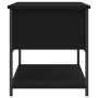Bank mit Stauraum aus schwarzem Ingenieurholz 70x42,5x47 cm. von , Bänke für Hallen und Lager - Ref: Foro24-839018, Preis: 55...