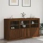 Sideboard with LED lights in brown oak 123x37x67 cm by , Sideboards - Ref: Foro24-3209064, Price: 154,69 €, Discount: %