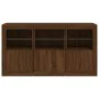 Sideboard with LED lights in brown oak 123x37x67 cm by , Sideboards - Ref: Foro24-3209064, Price: 154,69 €, Discount: %