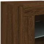Sideboard with LED lights in brown oak 123x37x67 cm by , Sideboards - Ref: Foro24-3209064, Price: 154,69 €, Discount: %
