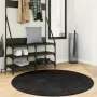 Alfombra de pelo corto suave lavable HUARTE negro Ø 120 cm de , Alfombras - Ref: Foro24-375124, Precio: 57,63 €, Descuento: %