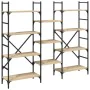 Regal aus Sonoma-Eichen-Ingenieurholz 160x28,5x136,5 cm von , Bücherregale und Regale - Ref: Foro24-838874, Preis: 103,39 €, ...