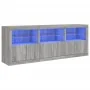 Sideboard with Sonoma grey LED lights 181.5x37x67 cm by , Sideboards - Ref: Foro24-3209007, Price: 245,87 €, Discount: %