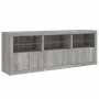 Sideboard with Sonoma grey LED lights 181.5x37x67 cm by , Sideboards - Ref: Foro24-3209007, Price: 245,87 €, Discount: %