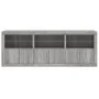 Sideboard with Sonoma grey LED lights 181.5x37x67 cm by , Sideboards - Ref: Foro24-3209007, Price: 245,87 €, Discount: %