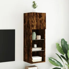 TV-Möbel mit LED-Lichtern in rauchiger Eiche 30,5x30x90 cm von , TV-Möbel - Ref: Foro24-837009, Preis: 51,99 €, Rabatt: %