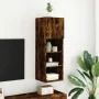TV stand with smoked oak finish and LED lights 30.5x30x90 cm by , TV Furniture - Ref: Foro24-837009, Price: 51,92 €, Discount: %