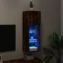 Mueble para TV con luces LED roble ahumado 30,5x30x90 cm de , Muebles TV - Ref: Foro24-837009, Precio: 51,92 €, Descuento: %