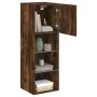 Mueble para TV con luces LED roble ahumado 30,5x30x90 cm de , Muebles TV - Ref: Foro24-837009, Precio: 51,92 €, Descuento: %