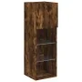 Mueble para TV con luces LED roble ahumado 30,5x30x90 cm de , Muebles TV - Ref: Foro24-837009, Precio: 51,92 €, Descuento: %