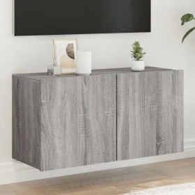 Wall-mounted TV stand in Sonoma gray, 80x30x41 cm by , TV Furniture - Ref: Foro24-836962, Price: 56,16 €, Discount: %