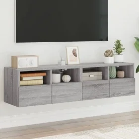 Wall-mounted TV units 2 pcs gray Sonoma wood 60x30x30 cm by , TV Furniture - Ref: Foro24-836865, Price: 71,98 €, Discount: %
