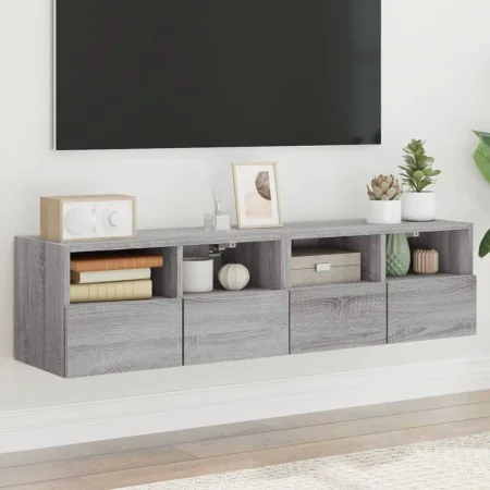 Wall-mounted TV units 2 pcs gray Sonoma wood 60x30x30 cm by , TV Furniture - Ref: Foro24-836865, Price: 71,98 €, Discount: %