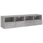 Wand-TV-Möbel 2 Stück in Sonoma-Grau aus Holz 60x30x30 cm von , TV-Möbel - Ref: Foro24-836865, Preis: 71,98 €, Rabatt: %