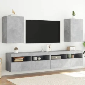 Wand-TV-Möbel 2 Stück aus Holz in Grau-Betonoptik 40,5x30x60 cm von , TV-Möbel - Ref: Foro24-836917, Preis: 78,54 €, Rabatt: %
