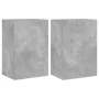 Wall-mounted TV furniture 2 units gray wood concrete 40.5x30x60 cm by , TV Furniture - Ref: Foro24-836917, Price: 74,90 €, Di...