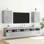 Wall-mounted TV furniture 2 units gray wood concrete 40.5x30x60 cm by , TV Furniture - Ref: Foro24-836917, Price: 74,90 €, Di...