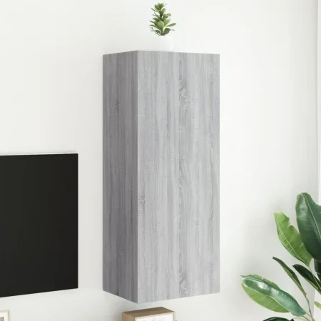 Wall-mounted TV stand in gray Sonoma engineered wood 40.5x30x102 cm by , TV Furniture - Ref: Foro24-836936, Price: 68,12 €, D...