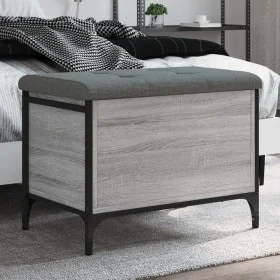 Engineered wood storage bench in gray Sonoma, measuring 62x42x45 cm. by , Benches for halls and storage - Ref: Foro24-835140,...