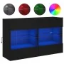 Schwarzer TV-Wandschrank mit LED-Lichtern 98,5x30x60,5 cm. von , TV-Möbel - Ref: Foro24-837107, Preis: 103,46 €, Rabatt: %