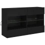 Mueble de TV de pared con luces LED negro 98,5x30x60,5 cm de , Muebles TV - Ref: Foro24-837107, Precio: 103,46 €, Descuento: %