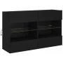 Schwarzer TV-Wandschrank mit LED-Lichtern 98,5x30x60,5 cm. von , TV-Möbel - Ref: Foro24-837107, Preis: 103,46 €, Rabatt: %