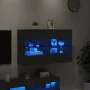 Mueble de TV de pared con luces LED negro 98,5x30x60,5 cm de , Muebles TV - Ref: Foro24-837107, Precio: 103,46 €, Descuento: %