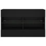 Mueble de TV de pared con luces LED negro 98,5x30x60,5 cm de , Muebles TV - Ref: Foro24-837107, Precio: 103,46 €, Descuento: %