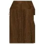 Wall-mounted TV stand with LED lights in brown oak, 100x30x40 cm. by , TV Furniture - Ref: Foro24-837217, Price: 64,26 €, Dis...