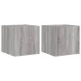 TV wall units with LED lights 2 units gray Sonoma 30.5x35x30 cm by , TV Furniture - Ref: Foro24-837229, Price: 57,08 €, Disco...