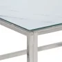 Silver stainless steel and tempered glass coffee table by , Coffee table - Ref: Foro24-349947, Price: 194,24 €, Discount: %