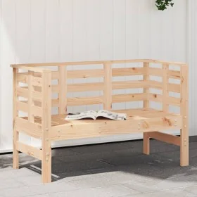 Solid pine wood garden bench 111.5x53x71 cm by , garden benches - Ref: Foro24-825135, Price: 88,17 €, Discount: %