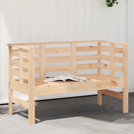 Banco de jardín madera maciza de pino 111,5x53x71 cm de , Bancos de jardín - Ref: Foro24-825135, Precio: 88,34 €, Descuento: %