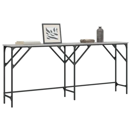 Engineered wood gray Sonoma console table 180x29x75 cm by , Side tables - Ref: Foro24-837765, Price: 56,99 €, Discount: %