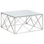 Silberner Couchtisch aus Edelstahl und gehärtetem Glas von , Couchtisch - Ref: Foro24-349979, Preis: 236,11 €, Rabatt: %