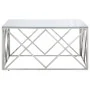 Silberner Couchtisch aus Edelstahl und gehärtetem Glas von , Couchtisch - Ref: Foro24-349979, Preis: 236,11 €, Rabatt: %