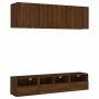 Wall-mounted TV furniture set, 5 pieces, engineered wood, brown oak. by , TV Furniture - Ref: Foro24-3216517, Price: 158,50 €...