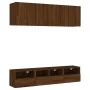 Wand-TV-Möbel 5-teilig aus braunem Eichenfurnierholz von , TV-Möbel - Ref: Foro24-3216517, Preis: 158,50 €, Rabatt: %