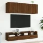 Wall-mounted TV furniture set, 5 pieces, engineered wood, brown oak. by , TV Furniture - Ref: Foro24-3216517, Price: 158,50 €...