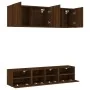 Wall-mounted TV furniture set, 5 pieces, engineered wood, brown oak. by , TV Furniture - Ref: Foro24-3216517, Price: 158,50 €...