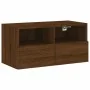 Wall-mounted TV furniture set, 5 pieces, engineered wood, brown oak. by , TV Furniture - Ref: Foro24-3216517, Price: 158,50 €...