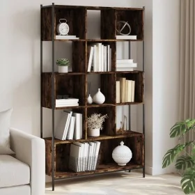 Engineered wood smoked oak bookshelf 102x28x172 cm by , Bookcases and shelves - Ref: Foro24-3213659, Price: 136,66 €, Discoun...