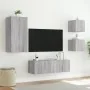 Wand-TV-Möbel mit LED-Lichtern, 4-teilig, in Sonoma-Grau. von , TV-Möbel - Ref: Foro24-3216886, Preis: 173,02 €, Rabatt: %